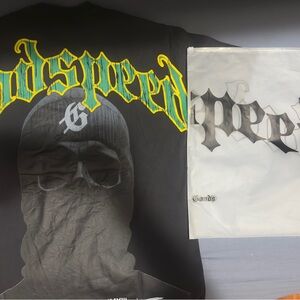 Black Graphic Skull Beanie Tee - Black